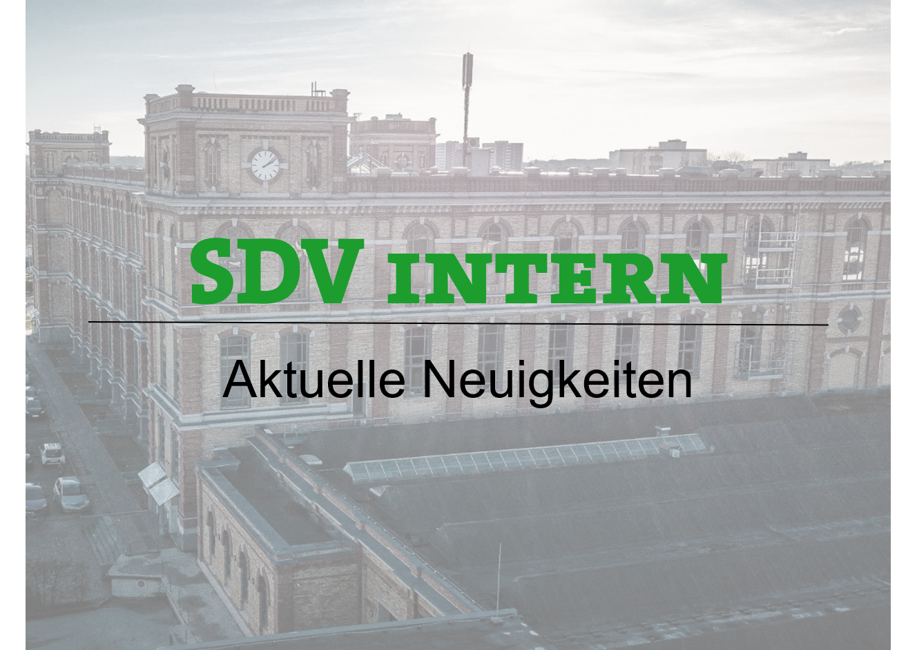 SDV intern – aktuelle Neuigkeiten